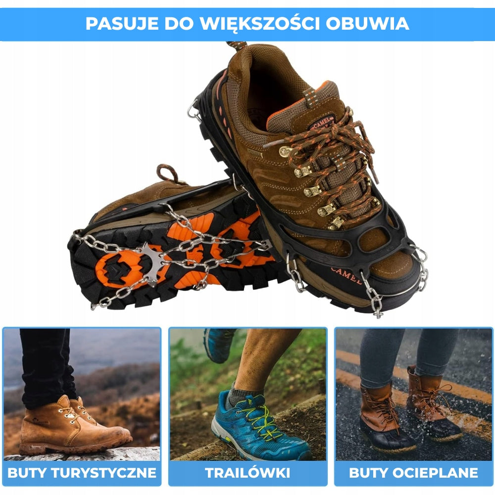 Raczki turystyczne na buty rozmiar 36–44, 16 kolców – zdjęcie 6